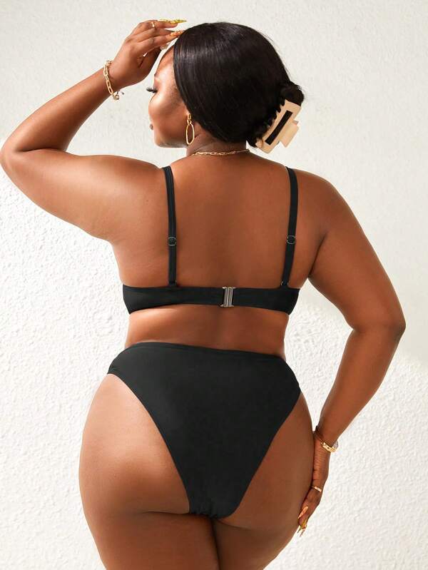 Biquíni Meia Taça Sustentação Cintura Alta Modelador Plus Size