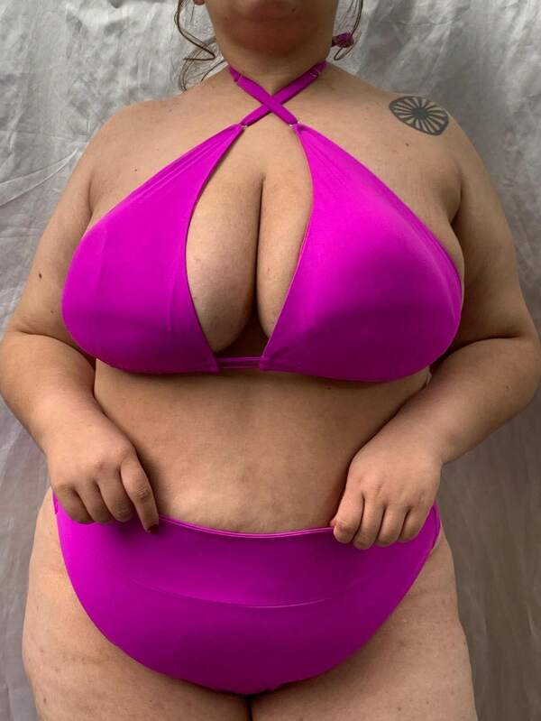 Biquíni Cortininha Cintura Alta Alta Cobertura Plus Size