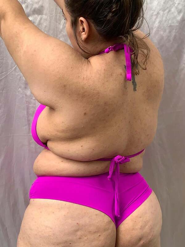 Biquíni Cortininha Cintura Alta Alta Cobertura Plus Size