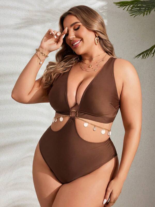Maiô Engana Mamãe Modelador Com Argolas E Aviamentos Plus Size