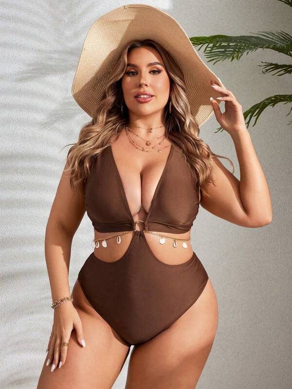 Maiô Engana Mamãe Modelador Com Argolas E Aviamentos Plus Size