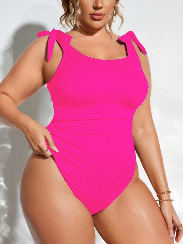 Maiô Regata Modelador Com Amarração Nos Ombros Plus Size