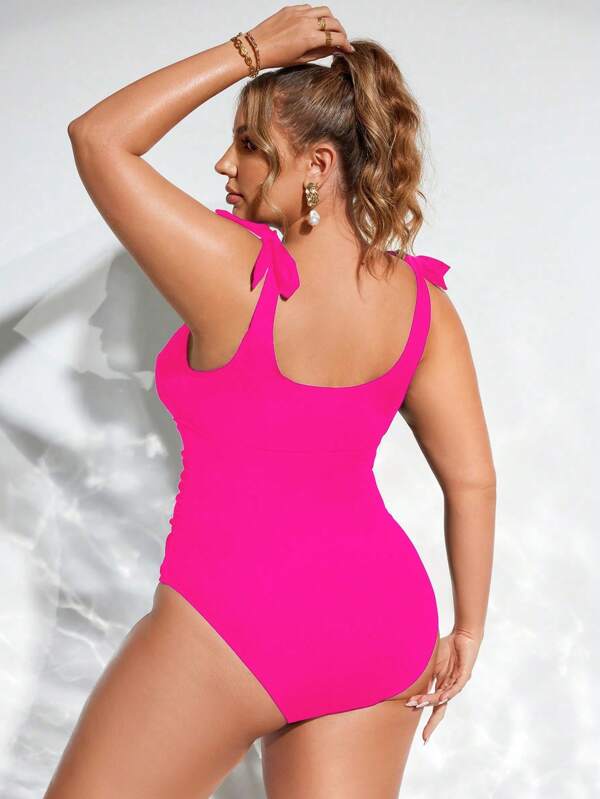 Maiô Regata Modelador Com Amarração Nos Ombros Plus Size