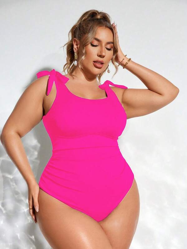 Maiô Regata Modelador Com Amarração Nos Ombros Plus Size