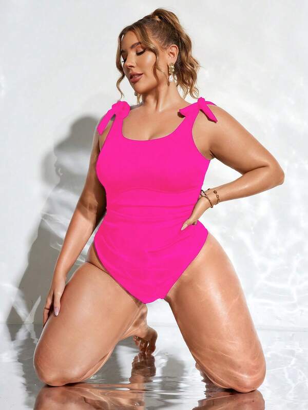 Maiô Regata Modelador Com Amarração Nos Ombros Plus Size