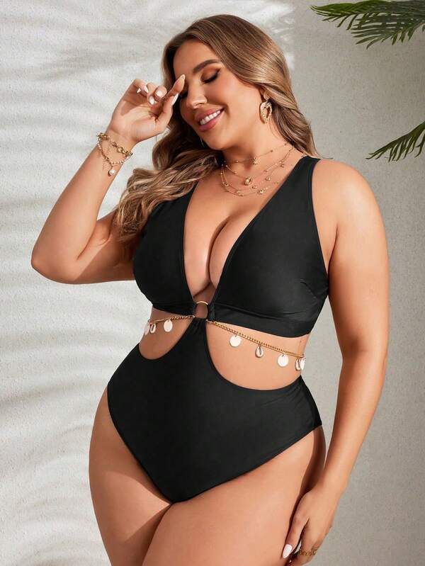 Maiô Engana Mamãe Modelador Com Argolas E Aviamentos Plus Size