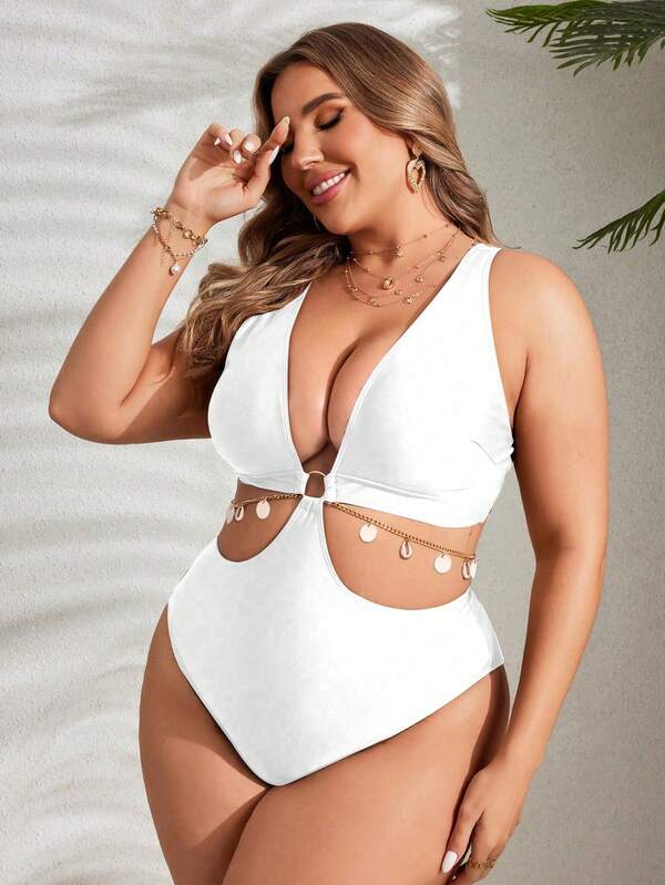 Maiô Engana Mamãe Modelador Com Argolas E Aviamentos Plus Size