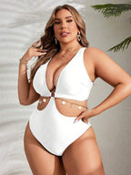 Maiô Engana Mamãe Modelador Com Argolas E Aviamentos Plus Size