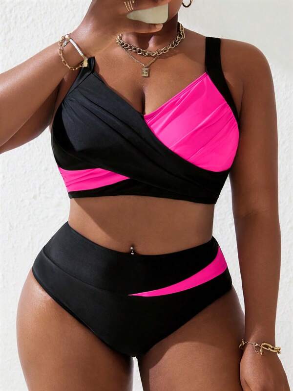 Biquíni Transpassado Sustentação Cintura Alta Plus Size