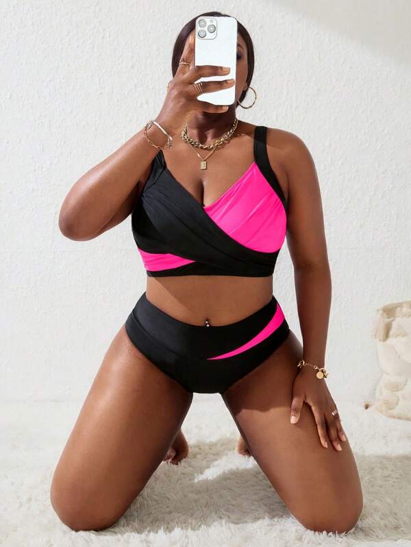 Biquíni Transpassado Sustentação Cintura Alta Plus Size