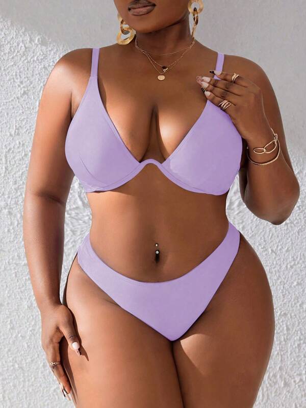 Biquíni Underwire Sustentação Alta Cobertura Modelador Plus Size