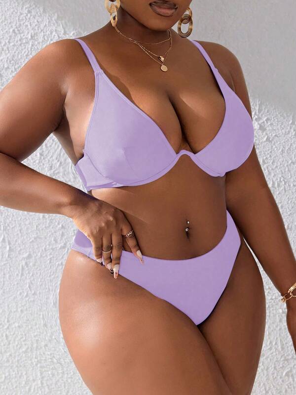 Biquíni Underwire Sustentação Alta Cobertura Modelador Plus Size