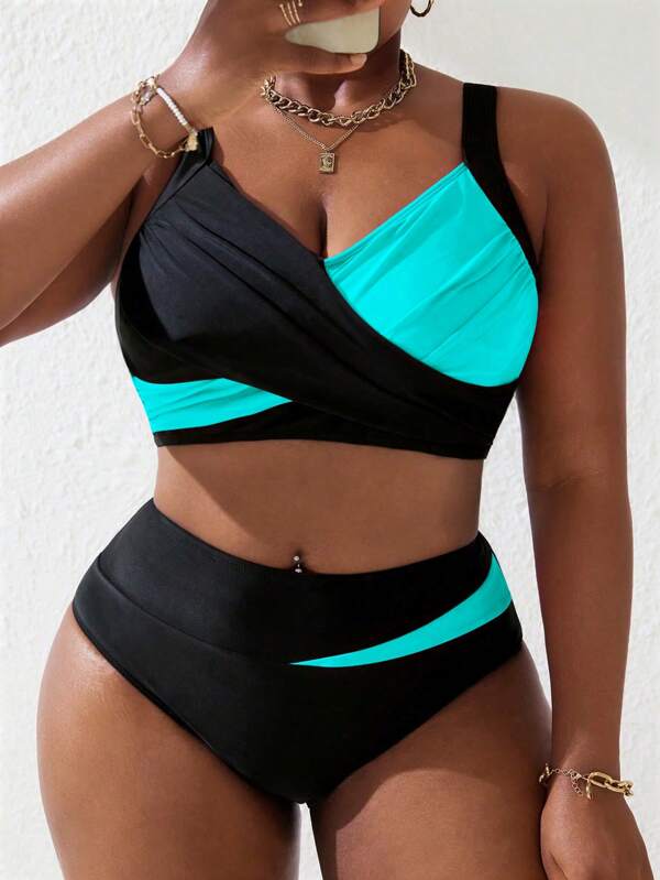 Biquíni Transpassado Sustentação Cintura Alta Plus Size