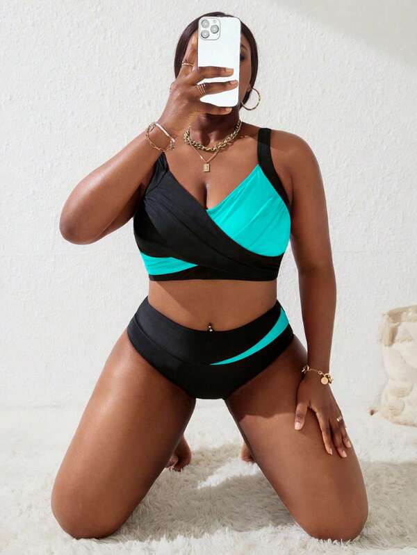 Biquíni Transpassado Sustentação Cintura Alta Plus Size