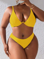 Biquíni Underwire Sustentação Alta Cobertura Modelador Plus Size