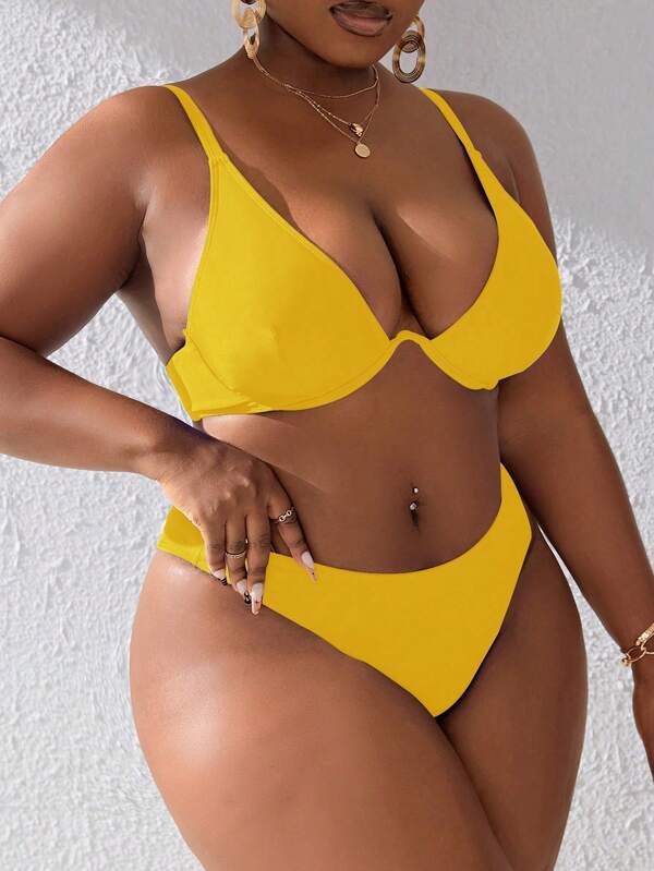 Biquíni Underwire Sustentação Alta Cobertura Modelador Plus Size