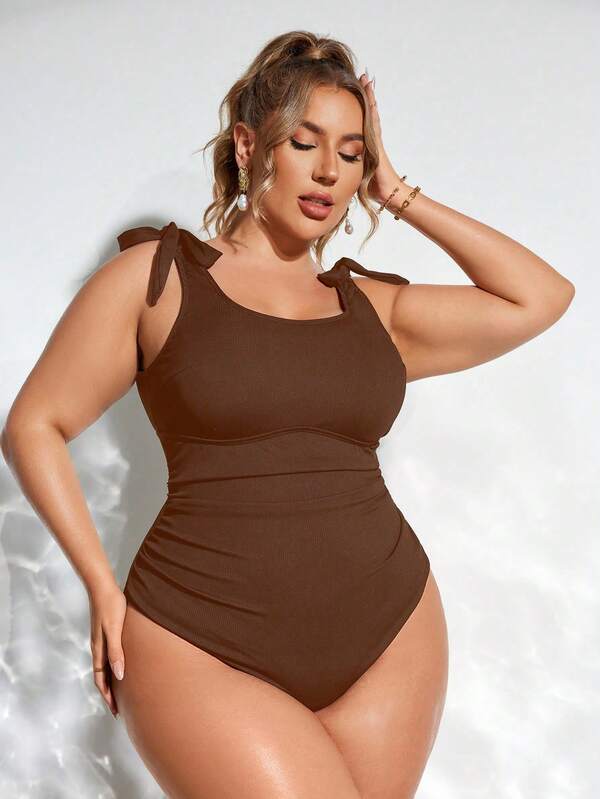Maiô Regata Modelador Com Amarração Nos Ombros Plus Size