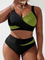 Biquíni Transpassado Sustentação Cintura Alta Plus Size