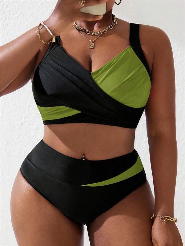 Biquíni Transpassado Sustentação Cintura Alta Plus Size