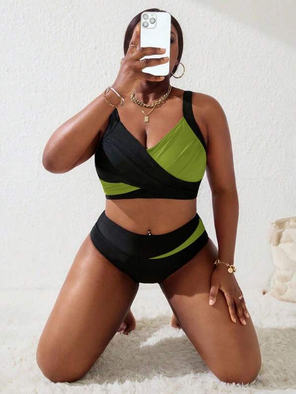 Biquíni Transpassado Sustentação Cintura Alta Plus Size