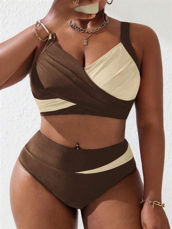 Biquíni Transpassado Sustentação Cintura Alta Plus Size