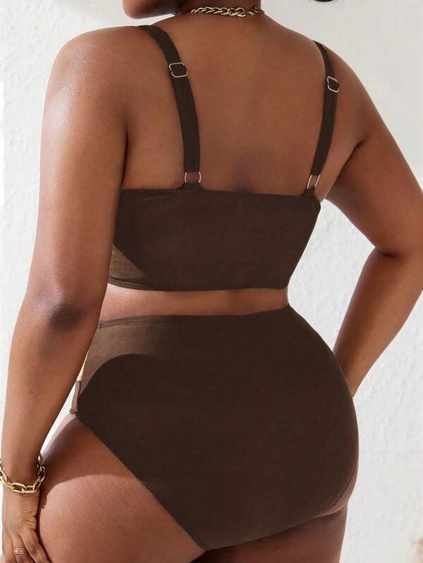 Biquíni Transpassado Sustentação Cintura Alta Plus Size