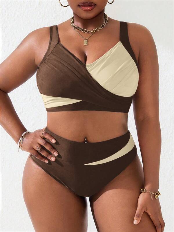 Biquíni Transpassado Sustentação Cintura Alta Plus Size