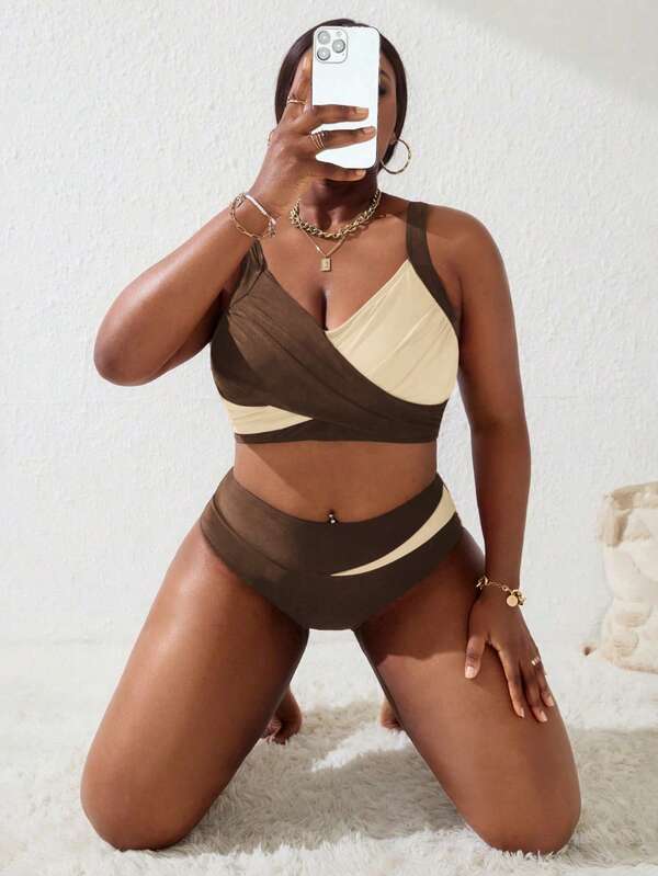 Biquíni Transpassado Sustentação Cintura Alta Plus Size