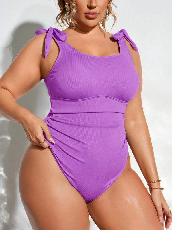 Maiô Regata Modelador Com Amarração Nos Ombros Plus Size