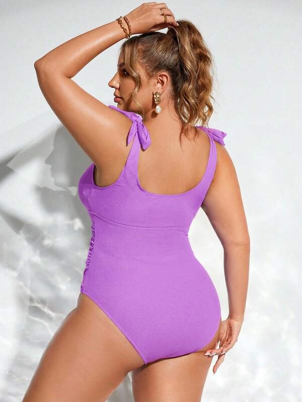 Maiô Regata Modelador Com Amarração Nos Ombros Plus Size