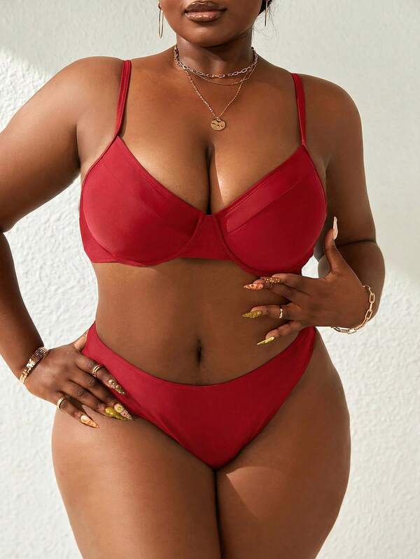Biquíni Meia Taça Sustentação Cintura Alta Modelador Plus Size