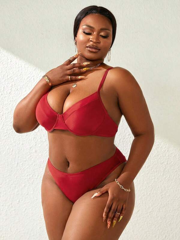 Biquíni Meia Taça Sustentação Cintura Alta Modelador Plus Size