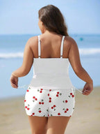 Tankini Decote V Transpassado Modelador Drapeado Plus Size