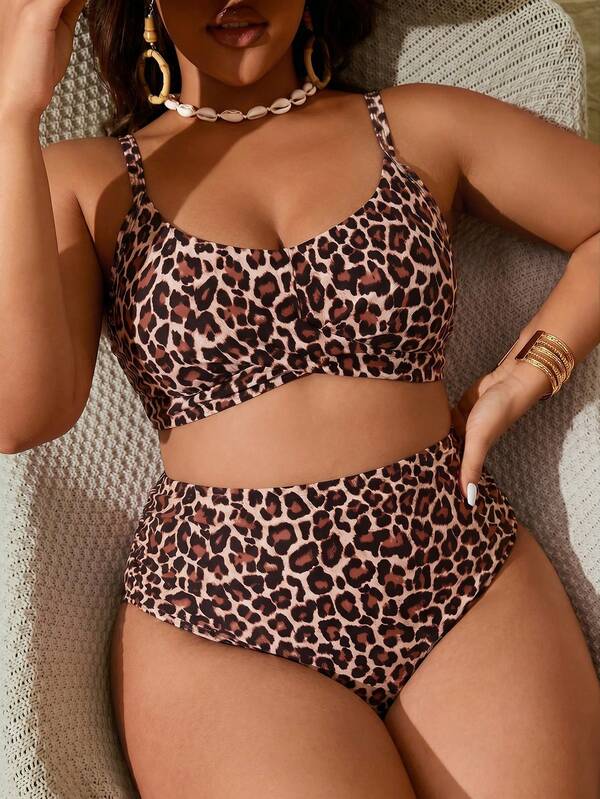Biquíni Transpassado Cintura Alta Drapeado Modelador Plus Size