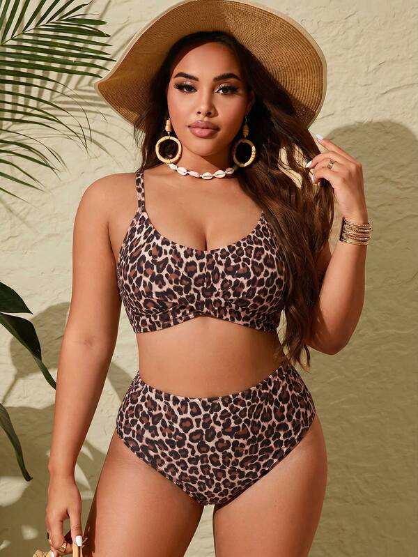 Biquíni Transpassado Cintura Alta Drapeado Modelador Plus Size